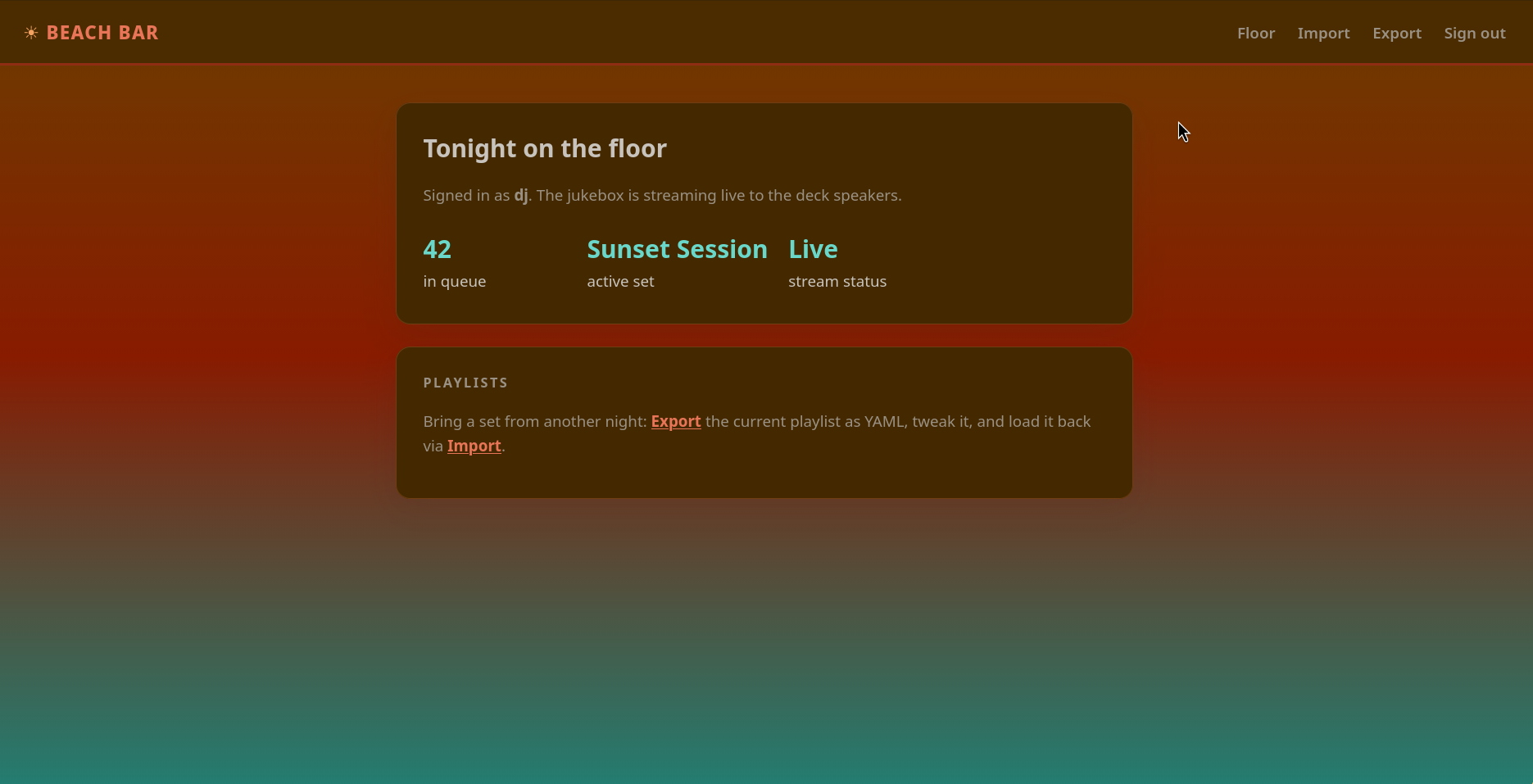 DJ Booth Dashboard