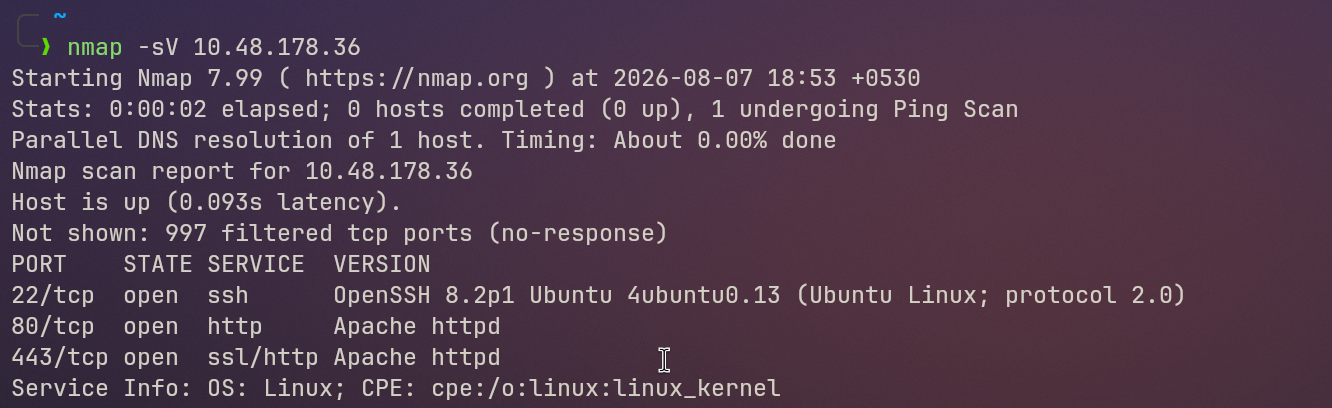 Nmap Scan Result