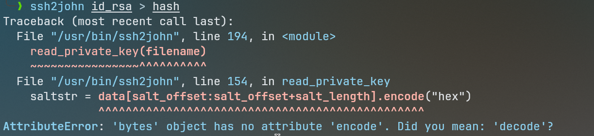 Modifying ssh2john string encoding