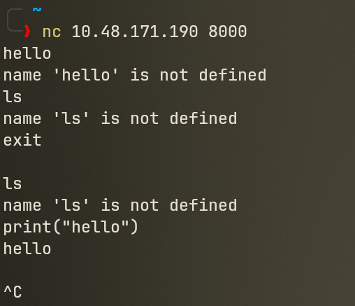 GET Error in Python Environment